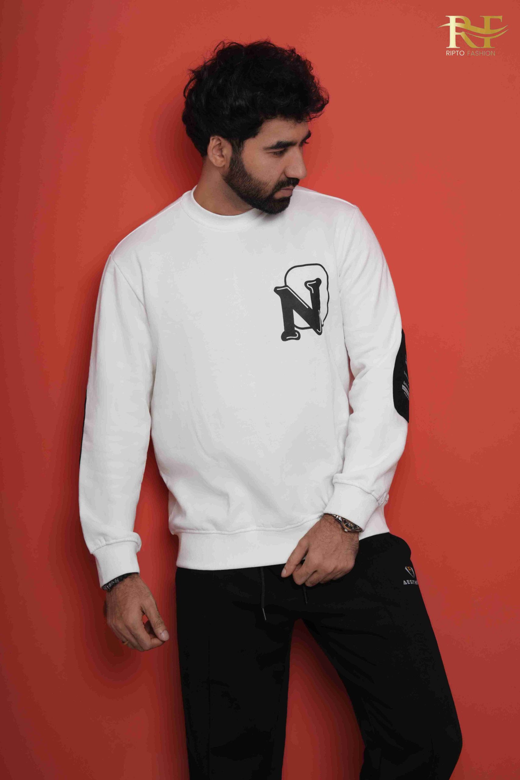 N - Design sweatshirt - White